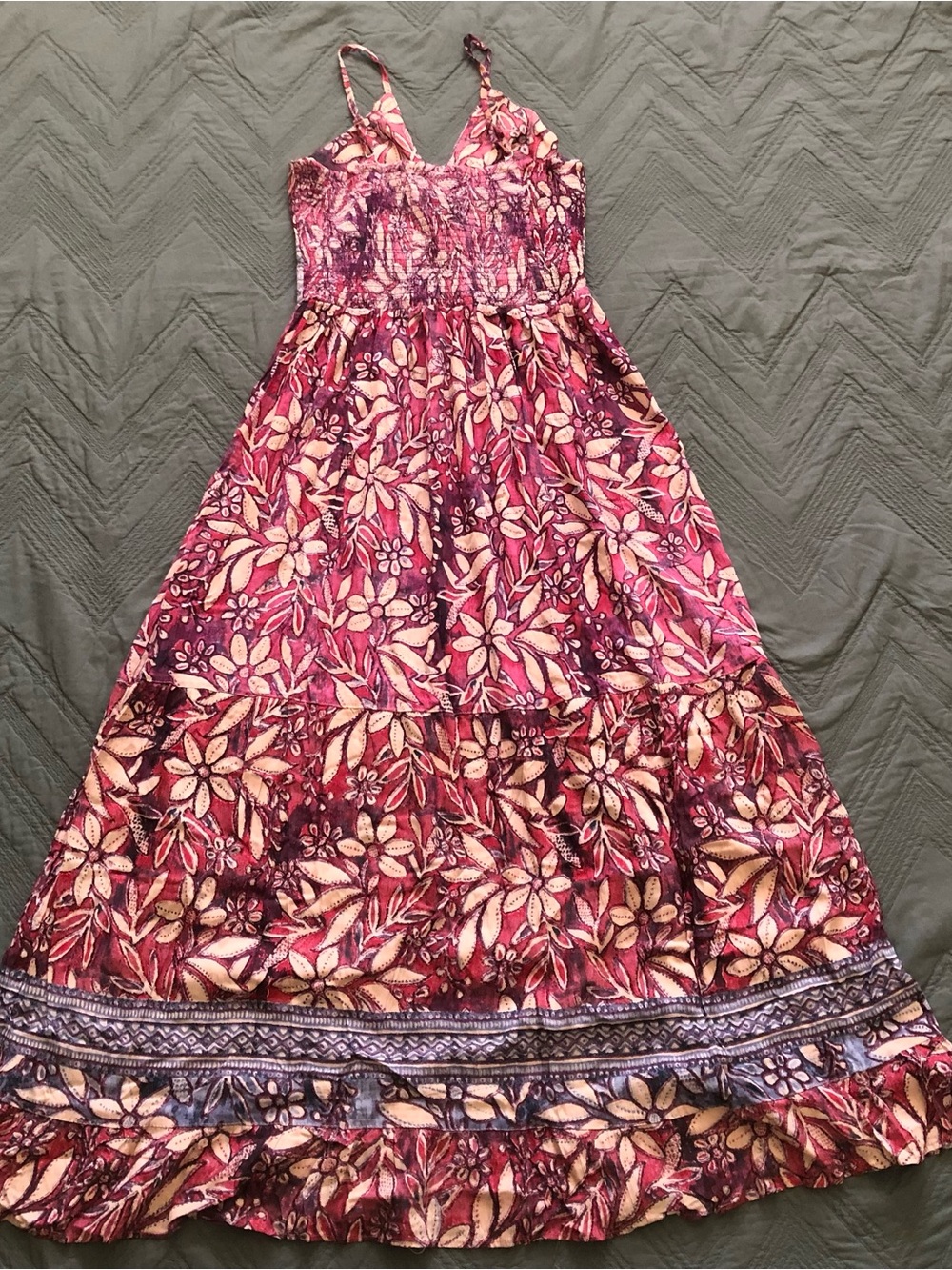 Angie Floral Maxi Dress in Plum and Lavender - Picture 2 of 8